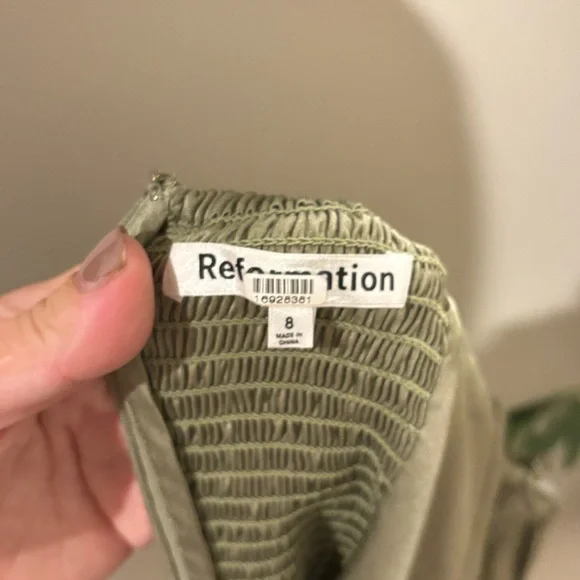 Reformation Sage Green Midi Dress - Picture 7 of 8